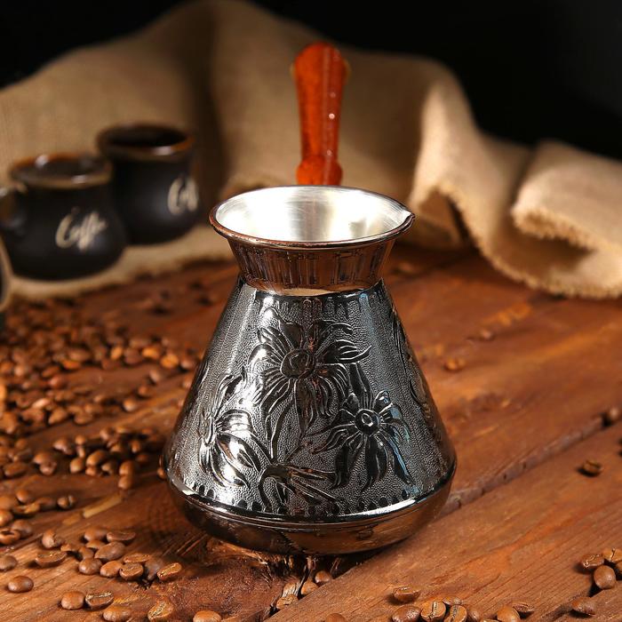 Турка  для кофе медная «Ромашка», 0,75  л - фото 1906789288