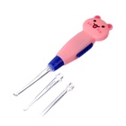 Палочка для чистки ушей LES-02, LED-подсветка, 3 насадки, от батареек, пёсик - Фото 3