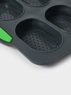 Форма для выпечки с перфорацией «Булочки», силикон, 34.5×23×2.5 см, 8 ячеек (9.5×6.3×2.4 см), чёрная - Фото 7