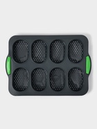 Форма для выпечки с перфорацией «Булочки», силикон, 34.5×23×2.5 см, 8 ячеек (9.5×6.3×2.4 см), чёрная - Фото 2