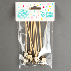 Шпажки для канапе деревянные «Корона», 11 см, набор 12 шт. - Фото 3