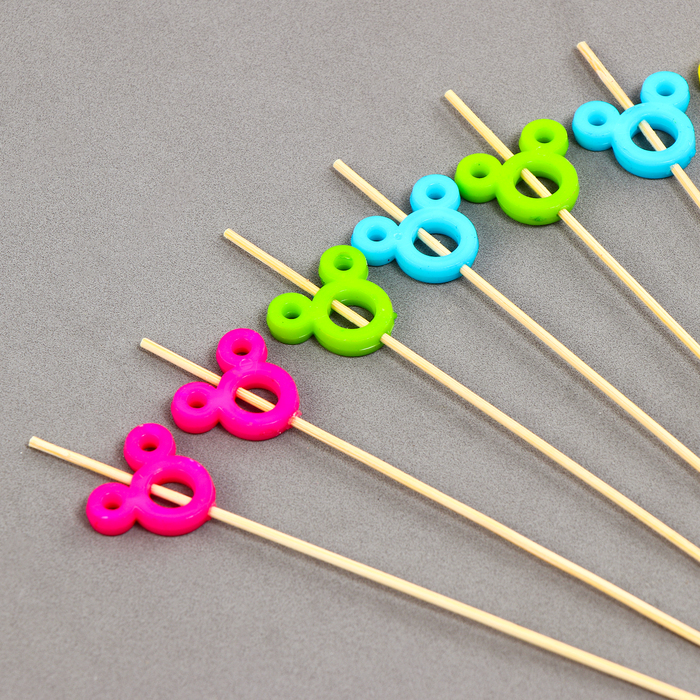 Шпажки деревянные для канапе «Мышонок», 12 см, набор 12 шт. - Фото 1