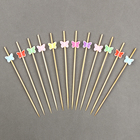 Шпажки для канапе деревянные «Бабочки», 12 см, набор 12 шт. - Фото 2