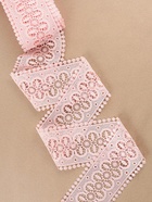 Кружево гипюровое, 83 мм, 11±1 м, цвет нежно-розовый - Фото 2