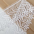 Кружево гипюровое, 94 мм, 11±1 м, цвет белый - Фото 2