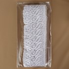 Кружево гипюровое, 94 мм, 11±1 м, цвет белый - Фото 3