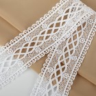 Кружево гипюровое, 40 мм × 11 ± 1 м, цвет белый - Фото 2