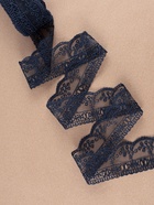 Кружево на сетке, 45 мм, 11±1 м, тёмно-синее - Фото 2