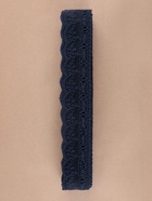 Кружево на сетке, 45 мм, 11±1 м, тёмно-синее - Фото 4