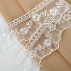 Кружево на сетке, 40 мм, 11±1 м, белое - Фото 2