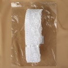 Кружево на сетке, 40 мм, 11±1 м, белое - Фото 3