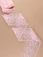Кружево на сетке, 105 мм, 11±1 м, нежно-розовое - Фото 2
