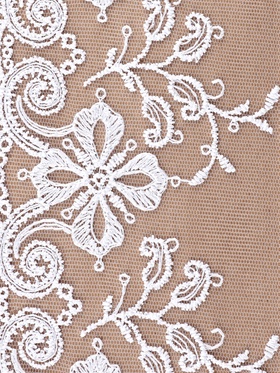 Кружево на сетке, 110 мм, 11±1 м, белое