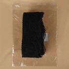 Кружево на сетке, 55 мм, 11±1 м, чёрное - Фото 3