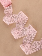 Кружево на сетке, 55 мм, 11±1 м, нежно-розовое - Фото 2