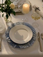 Тарелка подстановочная «Арабис», d=33 см, стекло, голубая 9878591