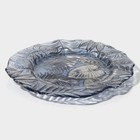 Тарелка «Арабис», d=21.5 см, стекло, голубая - Фото 3