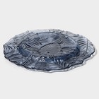 Тарелка стеклянная десертная «Арабис», d=21,5 см, цвет голубой - фото 4420019