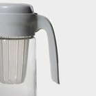 Кувшин стеклянный с пластиковым фильтром Renga «Дэйзи», 1,5 л, цвет серый - Фото 2