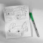 Блокнот с раскраской А6 и шариковая экоручка «Кот» - Фото 3