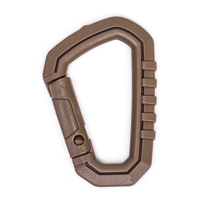 Карабин тактический, пластик, хаки, нагрузка: 80 кг, 8.5 см - Фото 1