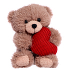 Мягкая игрушка «Мишка с сердцем», цвет коричневый, 14 см - фото 110747045