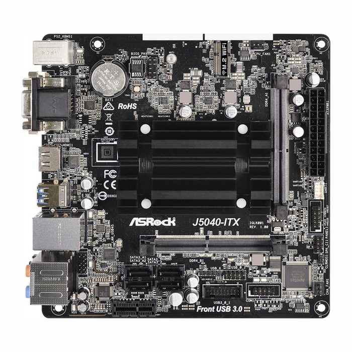 Материнская плата Asrock J5040-ITX 2xDDR4 mini-ITX AC`97 8ch(7.1) GbLAN+VGA+DVI+HDMI - фото 51531450