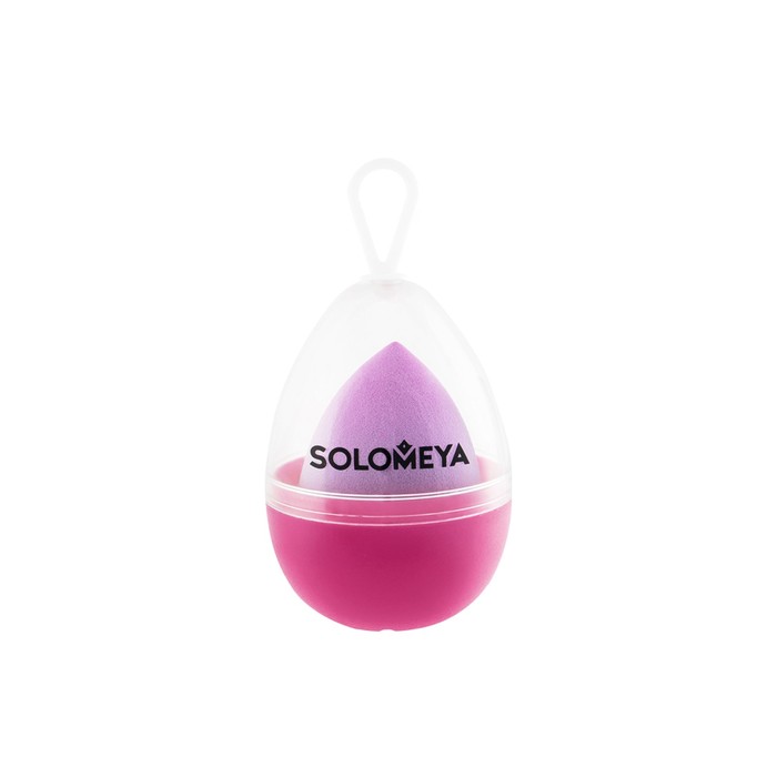 Спонж для макияжа Solomeya «Капля», двусторонний, фиолетовый градиент - Фото 1