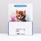 Пакет подарочный ламинированный вертикальный «Котенок», 18×23×10 см - Фото 2
