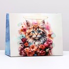 Пакет ламинированный горизонтальный "Котик", 23 х 18 х 10 см - Фото 1