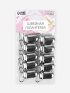 Клипсы для подтяжек, 2.5×1.5 см, 10 шт., цвет серебряный - Фото 7
