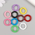 Карабин металл "Круг" МИКС 2х2 см (комплект 10 шт) - фото 23695190