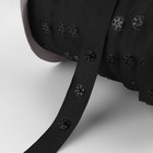 Тесьма с кнопками, 25-25-50 мм, 17 мм × 45 ± 1 м, цвет чёрный - фото 9046168