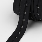 Тесьма с крючками, 27 мм × 45 ± 1 м, цвет чёрный - фото 9046183