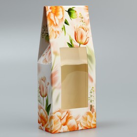 Коробка кондитерская складная, упаковка «Тюльпаны», 5 х 14 х 3 см