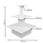 Стол «Пирамида» 3 яруса, 90×90×116, ЛДСП, цвет белый - Фото 2