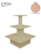 Стол трёхярусный «Пирамида», 90×90×116 см, ЛДСП, цвет дуб сонома - Фото 2