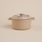 Кастрюля SL Home, 750 мл, d=14 см, h=7 см, на деревянной подставке, эмалированное покрытие, индукция, чугун, бежевая - Фото 11