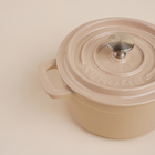 Кастрюля SL Home, 750 мл, d=14 см, h=7 см, на деревянной подставке, эмалированное покрытие, индукция, чугун, бежевая - Фото 10