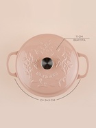 Кастрюля SL Home, 4.2 л, d=24.5 см, h=11 см, с эмалированным покрытием, чугун, бежевая - Фото 9