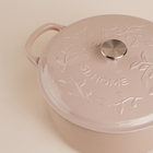 Кастрюля чугунная SL Home, 4.2 л, d=24.5 см, h=11 см, с крышкой, эмалированное покрытие, индукция, бежевая - Фото 4