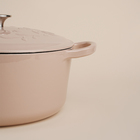Кастрюля SL Home, 4.2 л, d=24.5 см, h=11 см, с эмалированным покрытием, чугун, бежевая - Фото 6