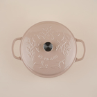 Кастрюля SL Home, 6 л, d=28 см, h=12.5 см, индукция, с эмалированным покрытием, чугун, бежевая - Фото 6