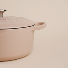 Кастрюля SL Home, 6 л, d=28 см, h=12.5 см, индукция, с эмалированным покрытием, чугун, бежевая - Фото 8