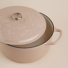 Кастрюля SL Home, 6 л, d=28 см, h=12.5 см, индукция, с эмалированным покрытием, чугун, бежевая - Фото 9