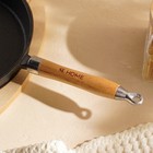 Сковорода на деревянной подставке SL Home, d=20, h=4 см, чугун, индукция, чёрная - Фото 8