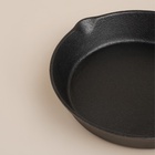 Сковорода SL Home, d=25, h=4.4 см, на деревянной подставке, индукция, чугун, чёрная - Фото 7