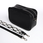 Сумка женская кросс-боди TEXTURA на молнии, 24×9×15 см, чёрная - Фото 13