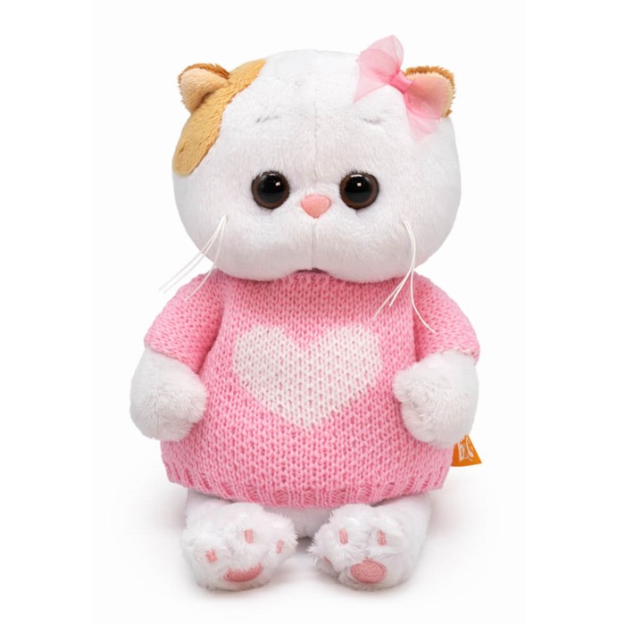 Мягкая игрушка «Ли-Ли BABY», в свитере с сердцем, 20 см