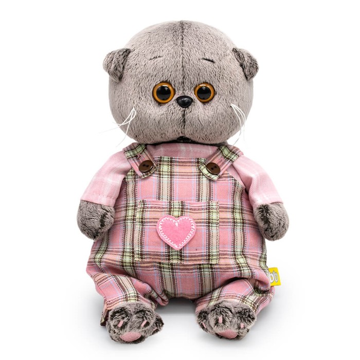 Мягкая игрушка «Басик BABY», в комбинезоне с сердечком, 20 см - Фото 1